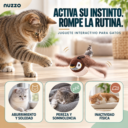 Juguete para gatos pajaro volador