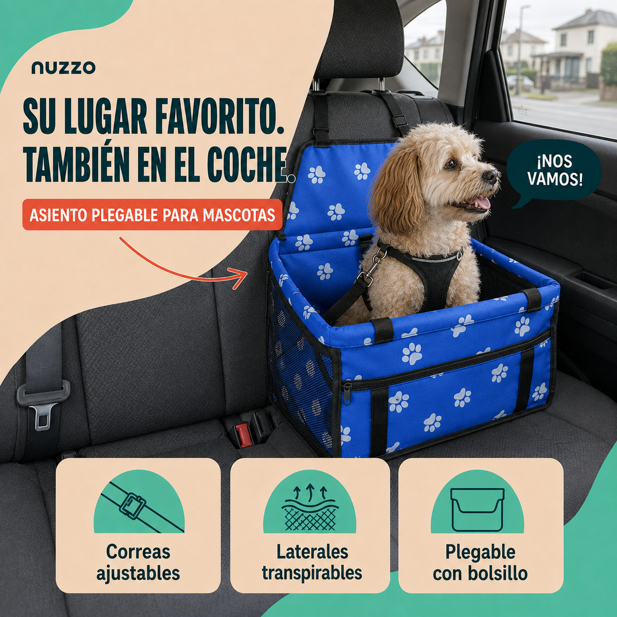 Asiento de Viaje para Perros