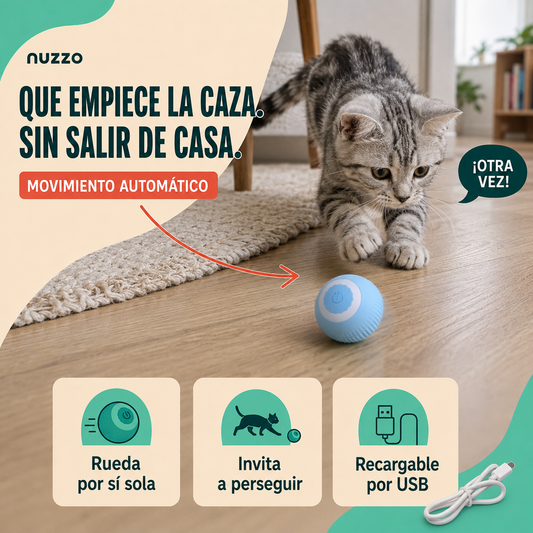 Pelota Inteligente Interactiva para Gatos (azul)