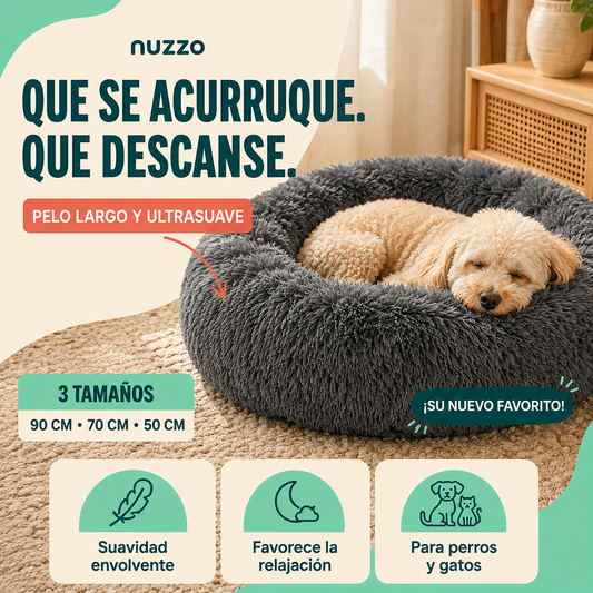 Cama Perro Grande Gris Oscuro (90 cm)