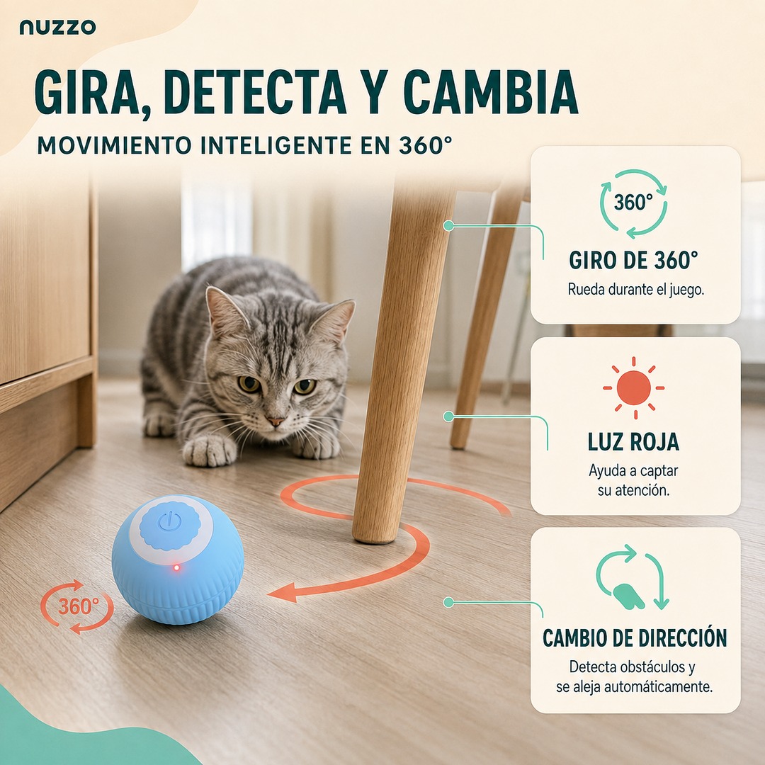 Pelota Inteligente Interactiva para Gatos (azul)