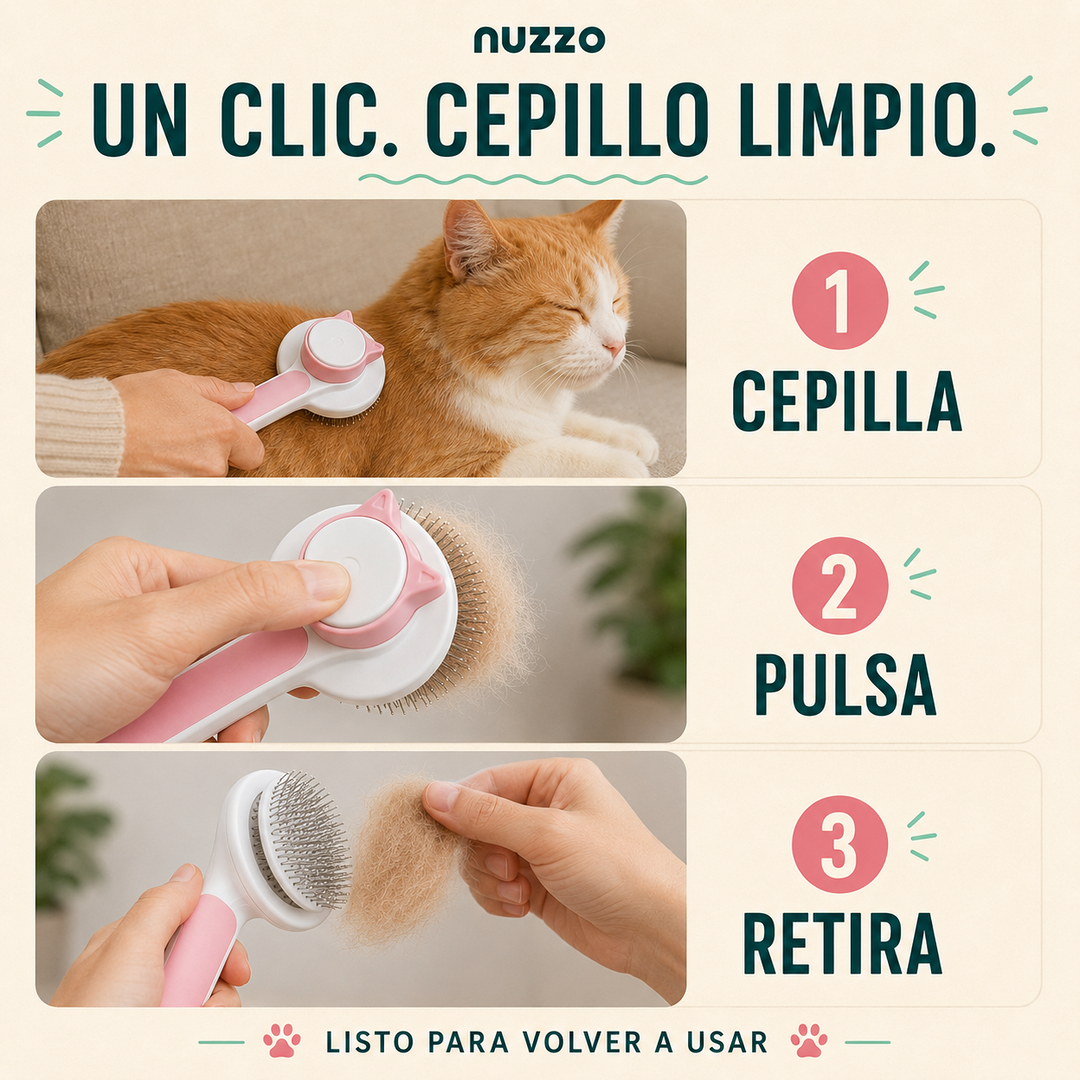 Cepillo para mascotas 2 en 1